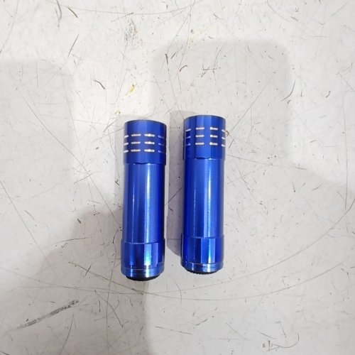 2 LED PHOTOELECTRIC LIGHTWEIGHT ALUMINUM FLASHLIGHT - BLUE image 2
