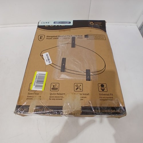 LUXE ELONGATED COMFORT FIT TOILET SEAT WITH SLOW CLOSE - 18.5" - WHITE (MODEL: 1008E) image 4