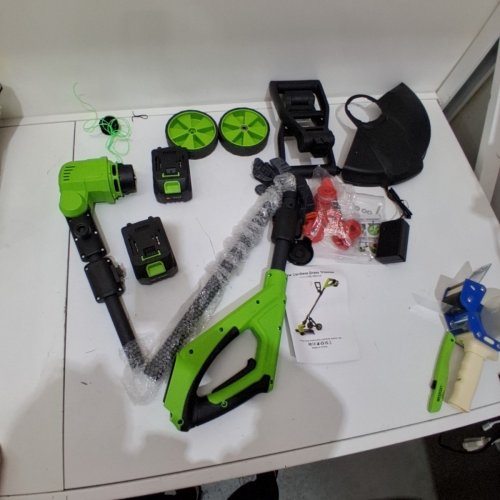 CORDLESS GRASS TRIMMER KIT WITH ACCESSORIES - 21 V - 2000 RPM - GREEN/BLACK image 3