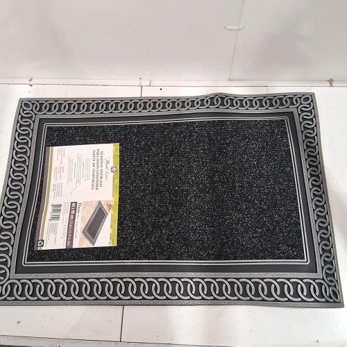 SEASONAL DOOR MAT - 19.63" X 35.43" - BLACK AND GRAY image 2