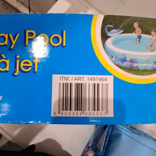 SUNCLUB STINGRAY SPRAY POOL - 7.7FT X 6.8FT X 1.6FT - BLUE (ITEM: 1491464) image 2