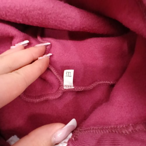 WOMENS LONG ZIP UP SWEATER - 5XL - PINK image 2