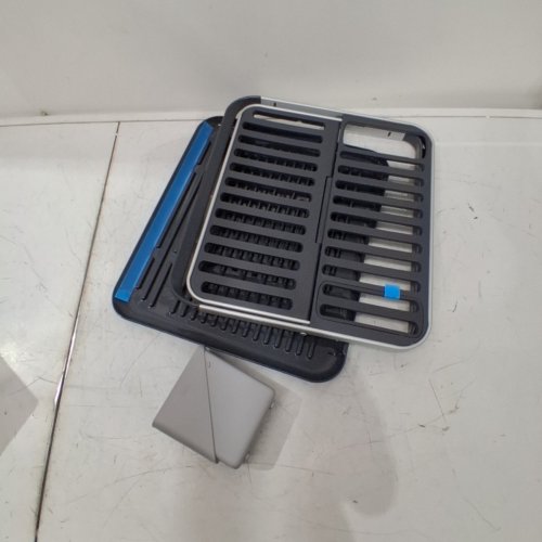 OXO GOOD GRIPS ALUMINUM FOLD FLAT DISH RACK - BLACK/GREY image 2