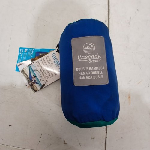 CASCADE OASIS 2-PERSON TRAVEL HAMMOCK - 112.2"X78.7" - BLUE/GREEN (MODEL: 1819513) image 2