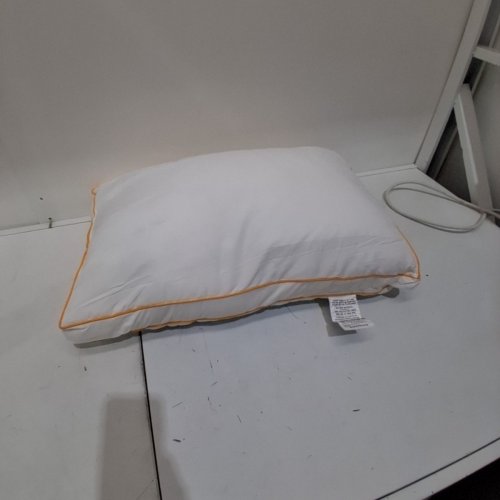 ARM & HAMMER SOFT JUST LIKE DOWN SLEEP PILLOW - QUEEN - WHITE/ORANGE image 2