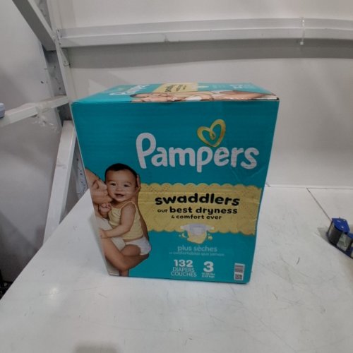 132PK PAMPERS SWADDLERS BEST DRYNESS DISPOSABLE DIAPERS - SIZE 3 - (16-28LBS) image 3