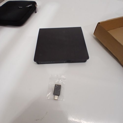 ROOFULL EXTERNAL DVD / CD +/-RW DRIVE WITH USB 3.0 CONNECTION AND USB-A TO USB-C ADAPTER - BLACK (MODEL: ECD819-SU3) image 2
