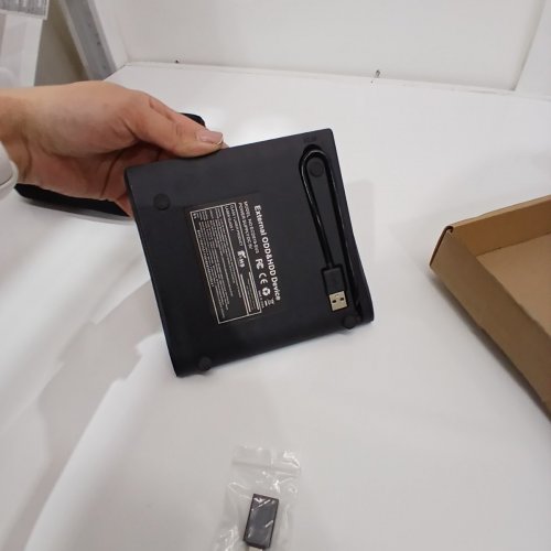 ROOFULL EXTERNAL DVD / CD +/-RW DRIVE WITH USB 3.0 CONNECTION AND USB-A TO USB-C ADAPTER - BLACK (MODEL: ECD819-SU3) image 3