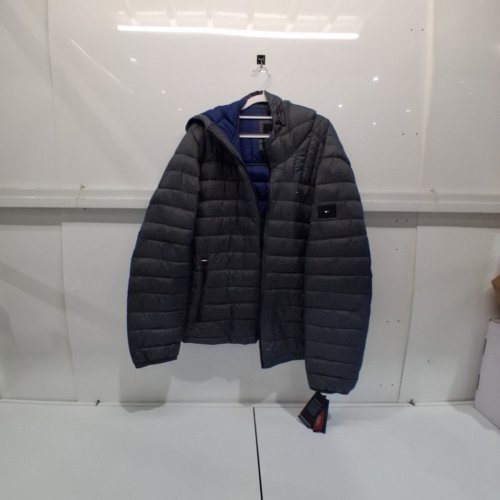 MEN'S TOMMY HILFIGER LIGHTWEIGHT HOODED PACKABLE PUFFER JACKET - XXL - GREY (STYLE: 150AN555) image 2