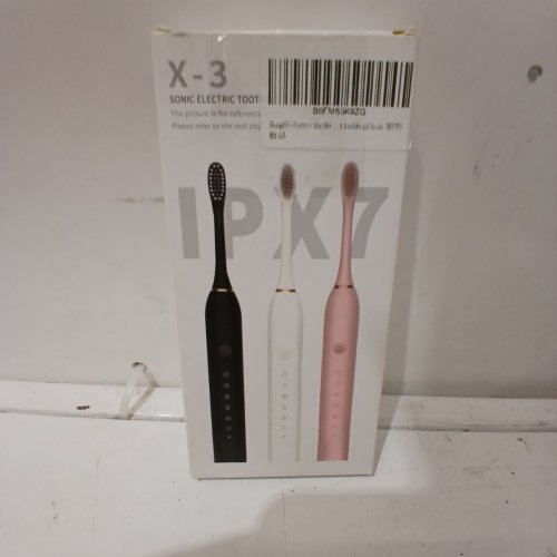 SONIC ELECTRIC TOOTHBRUSH WITH 6 BRUSH HEADS - WHITE (MODEL: X-3) image 4