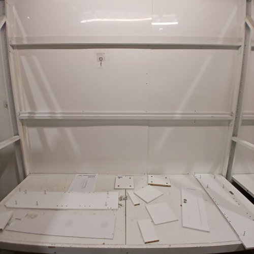 VASAGLE BATHROOM STORAGE CABINET - 31.5" X 7.1" - WHITE- (MODEL:BBC310W01) image 2