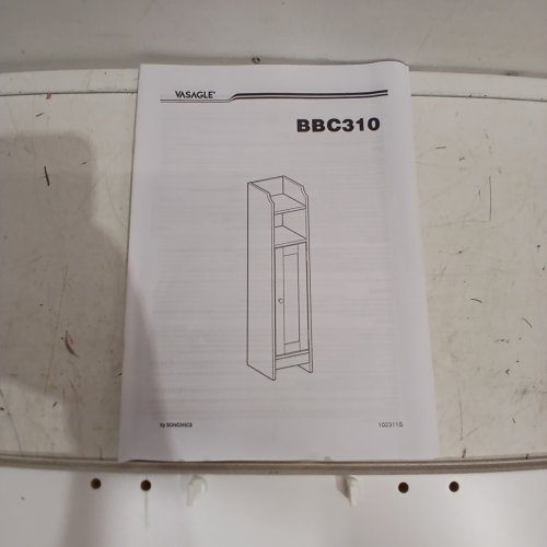 VASAGLE BATHROOM STORAGE CABINET - 31.5" X 7.1" - WHITE- (MODEL:BBC310W01) image 3