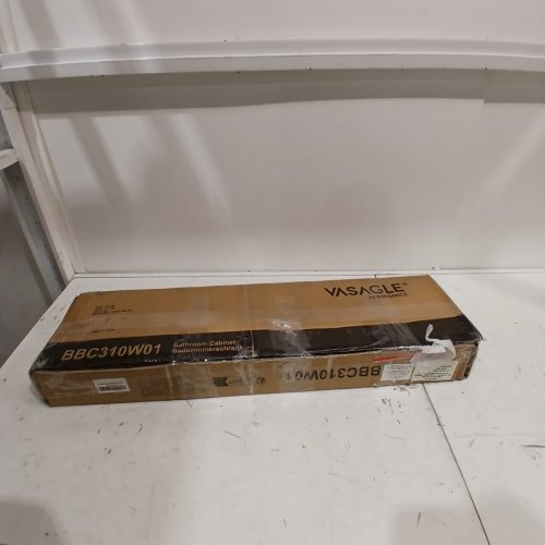 VASAGLE BATHROOM STORAGE CABINET - 31.5" X 7.1" - WHITE- (MODEL:BBC310W01) image 6