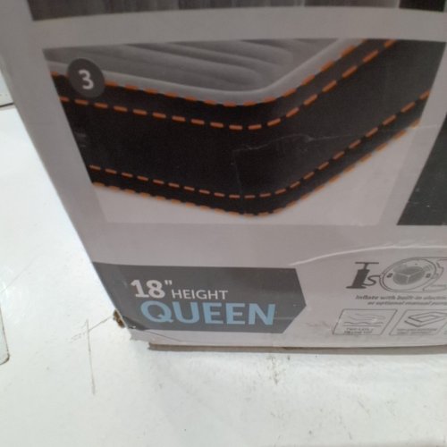 INTEX DURA-BEAM SERIES DELUXE COMFORT PLUSHFIBER-TECH INFLATABLE AIR MATTRESS WITH INTERNAL ELECTRIC PUMP - 18" - QUEEN - GREY (MODEL: AP619D/64413ED) image 6