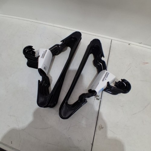 36PK ROOM ESSENTIALS PLASTIC HANGERS - ADULT - BLACK image 2