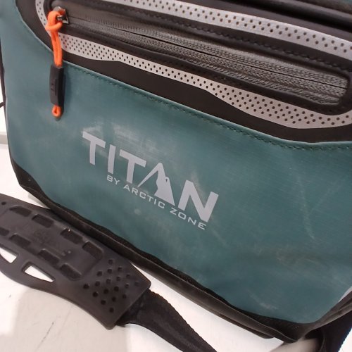 TITAN BY ARCTIC ZONE INSULATED COLLAPSIBLE COOLER WITH CUP HOLDERS - 14" X 10.2" X 13" - GREEN (MODEL: 1740589) image 4