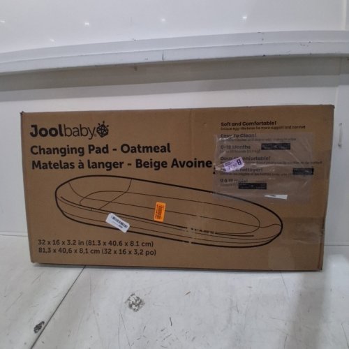 JOOLBABY WATERPROOF BABY CHANGING PAD WITH SAFETY STRAP - 30.8" X 15.75" - OATMEAL (MODEL: DP-CPAD-2-OT) image 4