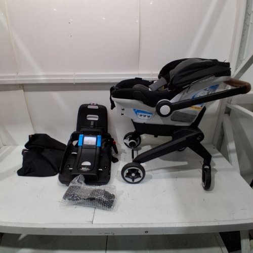 INFANT EVENFLO GOLD SHYFT DUALRIDE CAR SEAT AND STROLLER COMBO - 35LB MAXIMUM WEIGHT - MOONSTONE GREY (MODEL: 37312311C) image 4