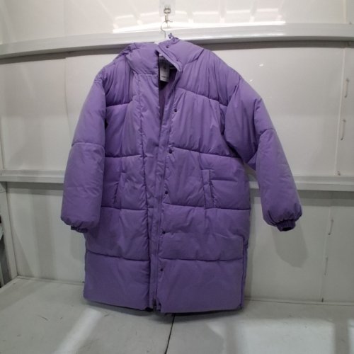 WOMENS AMAZON ESSENTIALS OVERSIZED LONG COMFORTABLE PUFFER JACKET - 2X - LAVENDER PURPLE image 2