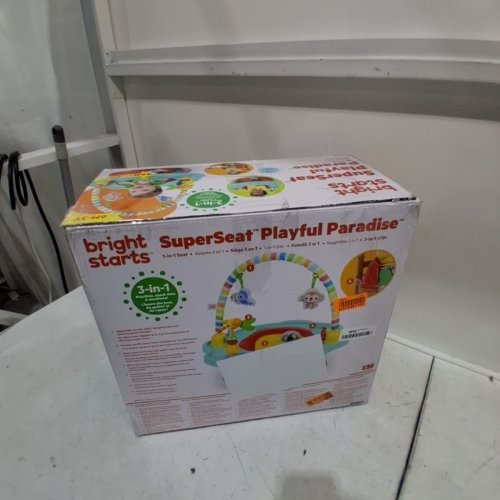 BRIGHT STARTS 3-IN-1 SUPERSEAT PLAYFUL PARADISE ACTIVITY SEAT WITH TOYS - 6+ MONTHS - MULTICOLOR (MODEL: 16979) image 3