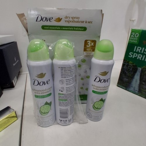 3PK DOVE ADVANCED CARE SPRAY DEODORANT - 107G EACH - COOL ESSENTIALS image 2