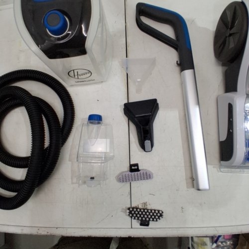 HOOVER AUTOMATIC UPRIGHT SMARTWASH+ WET CARPET CLEANER WITH INTELLISENSE PUSH-FORWARD - 8FT HOSE - WHITE/BLUE (MODEL: FH52007VCD) image 6