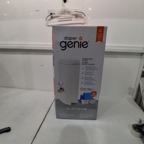 DIAPER GENIE SIGNATURE PLATINUM DIAPER PAIL WITH 18 BAGS REFILL ROLL - 27" - WHITE (MODEL: I000808) image 5