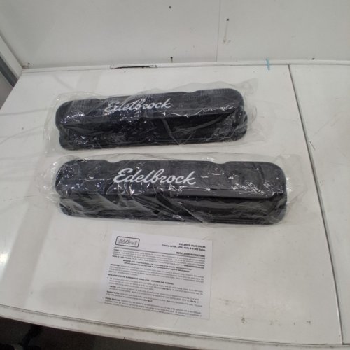 2PK EDELBROCK SIGNATURE SERIES VALVE COVERS - FITS CHRYSLER ENGINES: 318-340-360 V8 '65-91 (MODEL: 4473) image 2