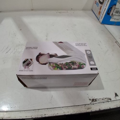 REHOMY KITCHEN VEGETABLE CHOPPER WITH EASY POUR OPENING- WHITE image 5