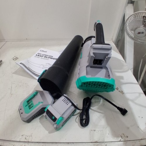 LITHELI 20V CORDLESS LEAF BLOWER BATTERY POWERED FOR CLEANING LEAVES-GREEN (MODEL:D07102150) image 4