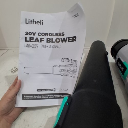 LITHELI 20V CORDLESS LEAF BLOWER BATTERY POWERED FOR CLEANING LEAVES-GREEN (MODEL:D07102150) image 5