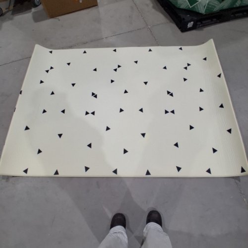 LITTLE BOT OFIE MAT SOFT BABY PLAY MAT - LARGE(6.5FTX4.5FT) - ZEN LINE & TRIANGLES (MODEL: LB131) image 3