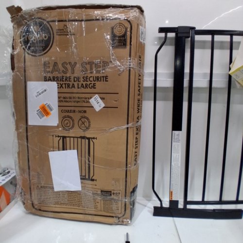 REGALO EASY STEP EXTRA WIDE METAL SAFETY GATE - 30" X 29" - 49" - BLACK (MODEL: 1164EBDS) image 4