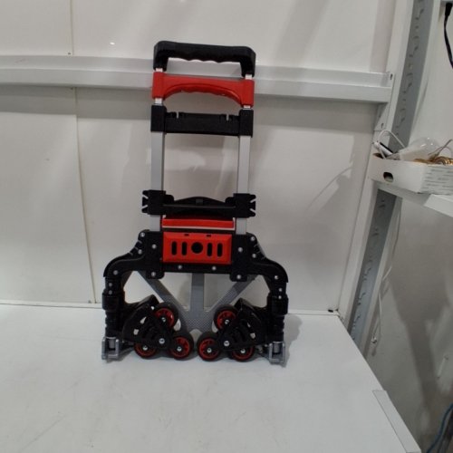 MAGNA CART 6 WHEEL FOLDING HAND TRUCK - 16" WIDE 150LBS CAPACITY - BLACK/RED (MODEL: 1718598) image 2
