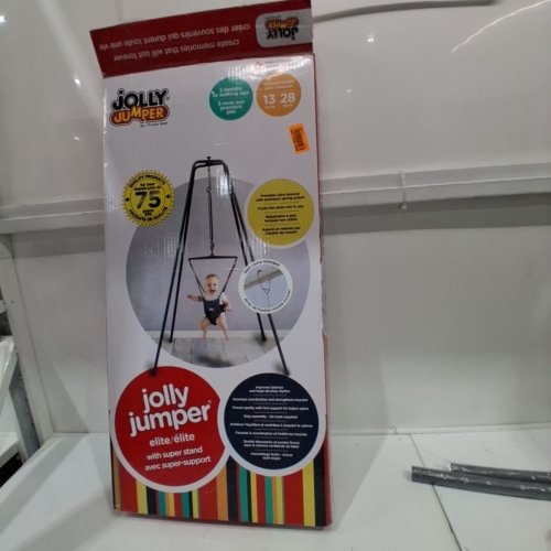 JOLLY JUMPER ELITE BABY EXERCISER - 6FT STAND - 28LB CAP - GREY image 4