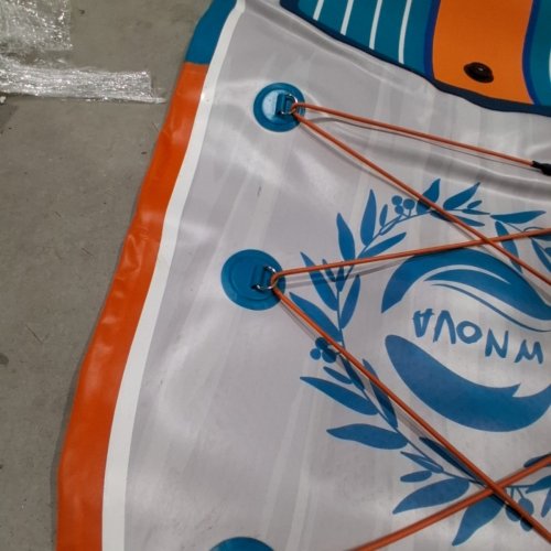 WNOVA STAND UP INFALATABLE PADDLE BOARD WITH CARRY BAG AND ACCESSORIES - LIGHT WOOD GRAIN - 11FT X 34" X 6" image 3