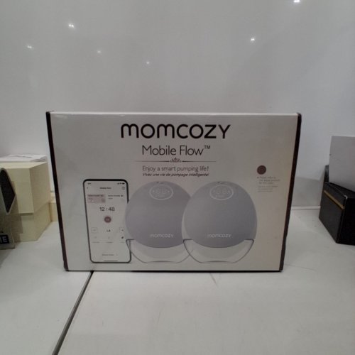 MOMCOZY BREAST PUMP HANDS FREE UPGRADED MOBILE FLOW APP DISCREET CONTROL WITH PERSONALIZED MULTI-MODES & 15 LEVELS - WHITE (MODEL: BP223) image 2