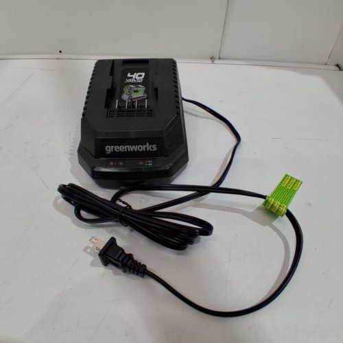 GREENWORKS 40V LITHIUM-ION BATTERY CHARGER - BLACK - (MODEL: 29692) image 3