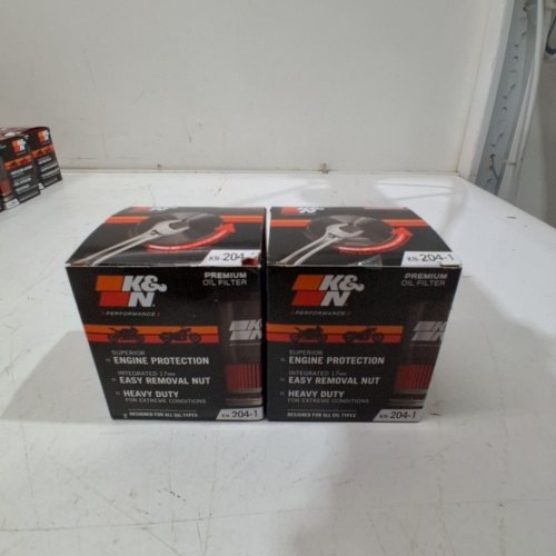 2 K&N LONG-LIFE PROTECTION OIL FILTER POWERSPORTS HIGH PERFORMANCE WRENCH-OFF - FITS SELECT MOTORBIKE MODELS - BLACK (MODEL: KN-204-1) image 2