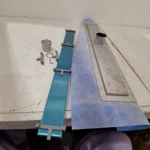 TOOLTECH XPERT RECTANGLE LINEAR SHOWER DRAIN TILE-IN WITH FLANGE - 24" X 5 5/16" X 3 1/8" -STAINLESS STEEL (MODEL:110566) image 2