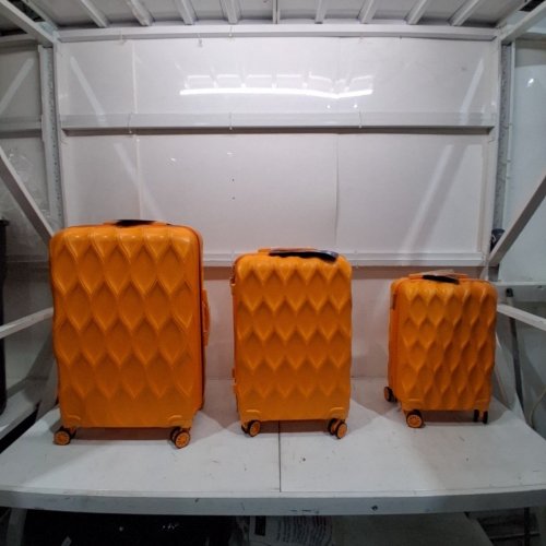 3PC OMBRY HARD SHELL SUITCASE WITH SPINNER - 28" | 24" | 20" - ORANGE - (MODEL: OM-11) image 4