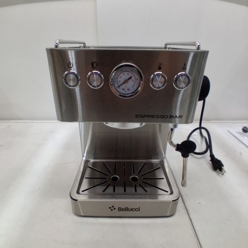 BELLUCCI ESPRESSO BAR HIGH EFFICIENCY ESPRESSO MAKER WITH BUILT-IN MILK FROTHER - STAINLESS STEEL image 4