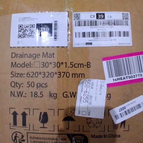 50PK VEVOR MODULAR INTERLOCKING CUSHION DRAINAGE FLOOR TILES MATS - 12" X 12" EACH - BLACK (MODEL: 30*30*1.5CM-B) image 2