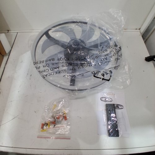 VOLISUN LOW PROFILE CEILING FAN WITH LIGHTS AND REMOTE - 20" - BLACK (MODEL: 8225C-500-CA) image 3
