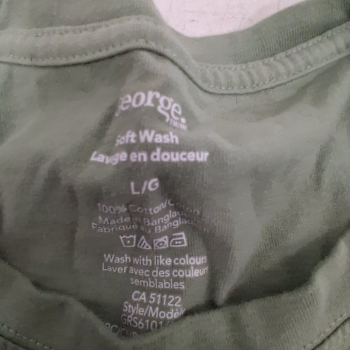 GEORGE PLAIN T SHIRT - LG - GREEN image 2