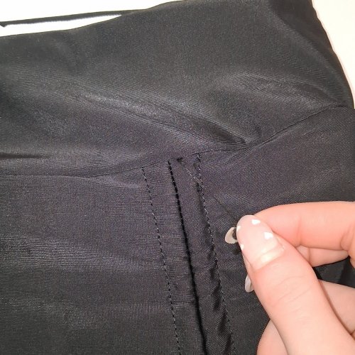 GIRLS BUILT IN UNDERWEAR BATHING SUIT ADJUSTABLE SKIRT BATHING SUIT BOTTOMS - GIRLS 12 (EXTRA LARGE) - BLACK image 3