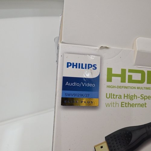PHILIPS ELITE PLUS EZ GRIP BRAIDED ULTRA HIGH-SPEED HDMI 2.1 CABLE WITH ETHERNET - SUPPORTS UP TO 8K - 10FT - BLACK (MODEL: SWV9121K/27) image 2