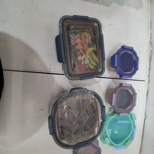 20PC ELLO COLOUR LOCK GLASS MEAL PREP FOOD STORAGE SET - ASSORTED SIZES (MODEL: 1969922) image 3