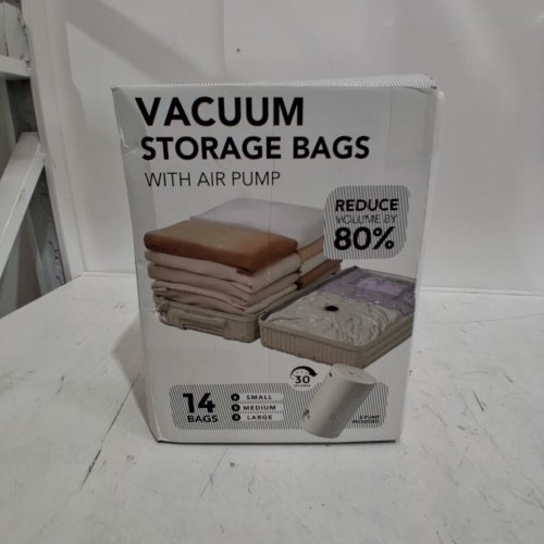 14PC VACUUM BAGS FOR TRAVEL WITH WIRELESS RECHARGABLE VACUUM PUMP image 2