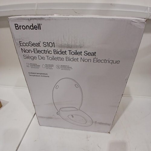BRONDELL SWASH ECOSEAT NON-ELECTRIC SLOW-CLOSE BIDET TOILET SEAT - FITS ELONGATED TOILETS 18" - 19.5" - WHITE (MODEL: S101-EW) image 2